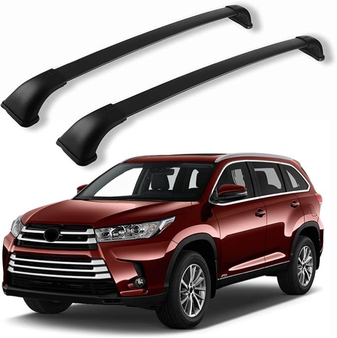 Crossbars Roof Rack Compatible for 2015-2019 Highlander(Include XLE Limited & SE Models), Aluminum ABS Luggage Cross Bars for Roof Cargo, Canoe Kayak, Ski Bike Carrier