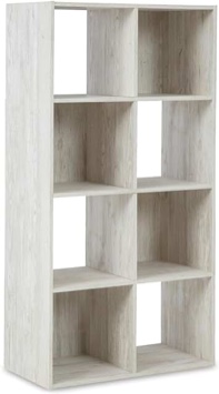Signature Design by Ashley Paxberry Coastal 8 Cube Storage Organizer or Bookcase, Whitewash