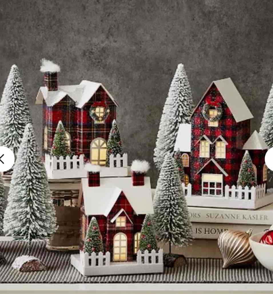 Member’s Mark Pre-Lit Holiday Village, and Vintage Truck by Holiday Time 