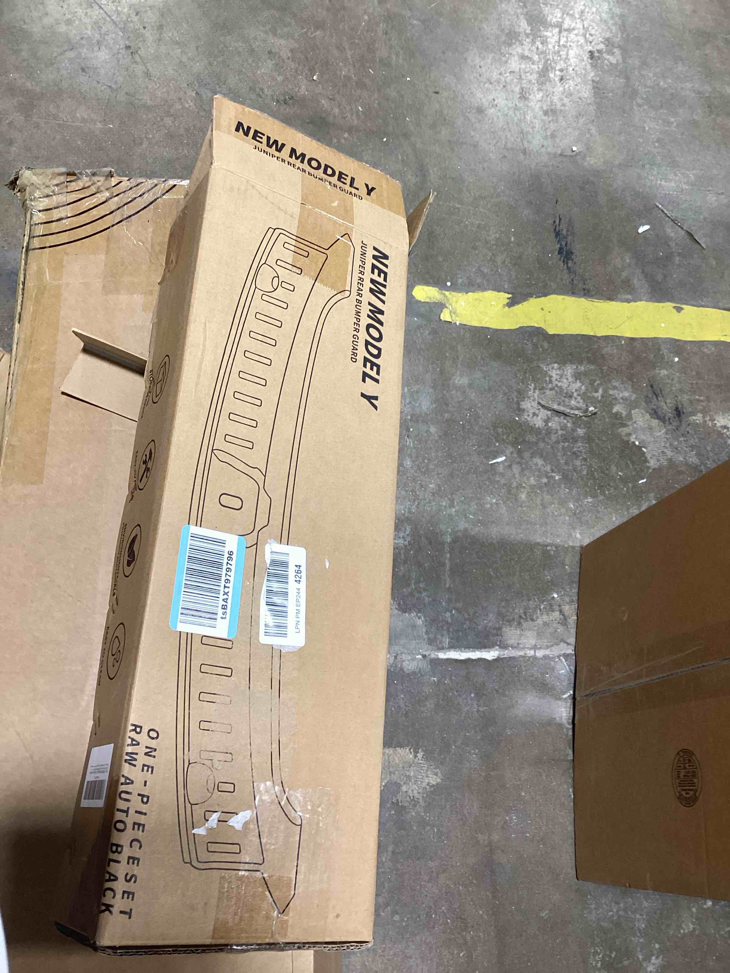 Condition photo showing As Is for 2025 2026 Model Y Juniper Rear Bumper Guard 1 PCS Anti-Scratch TPE Rear Trunk Door Sill Protector for Refresh Model Y Juniper Internal Accessories New Model Y Juniper Rear Bumper Guard