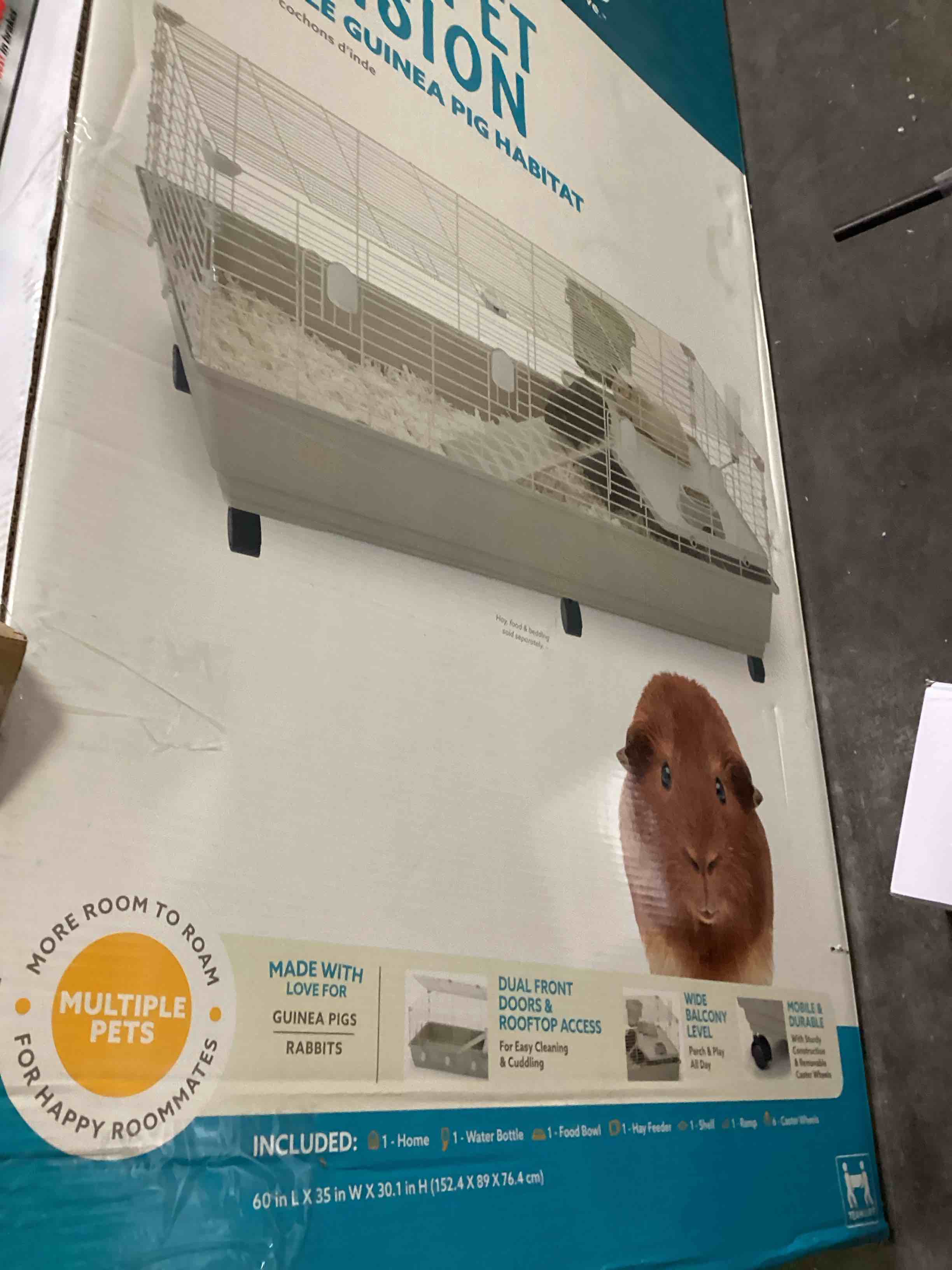 Condition photo showing As Is for  Full Cheeks Multi-Pet Small Habitat Mansion Fleece Cage Liners (57x32”)