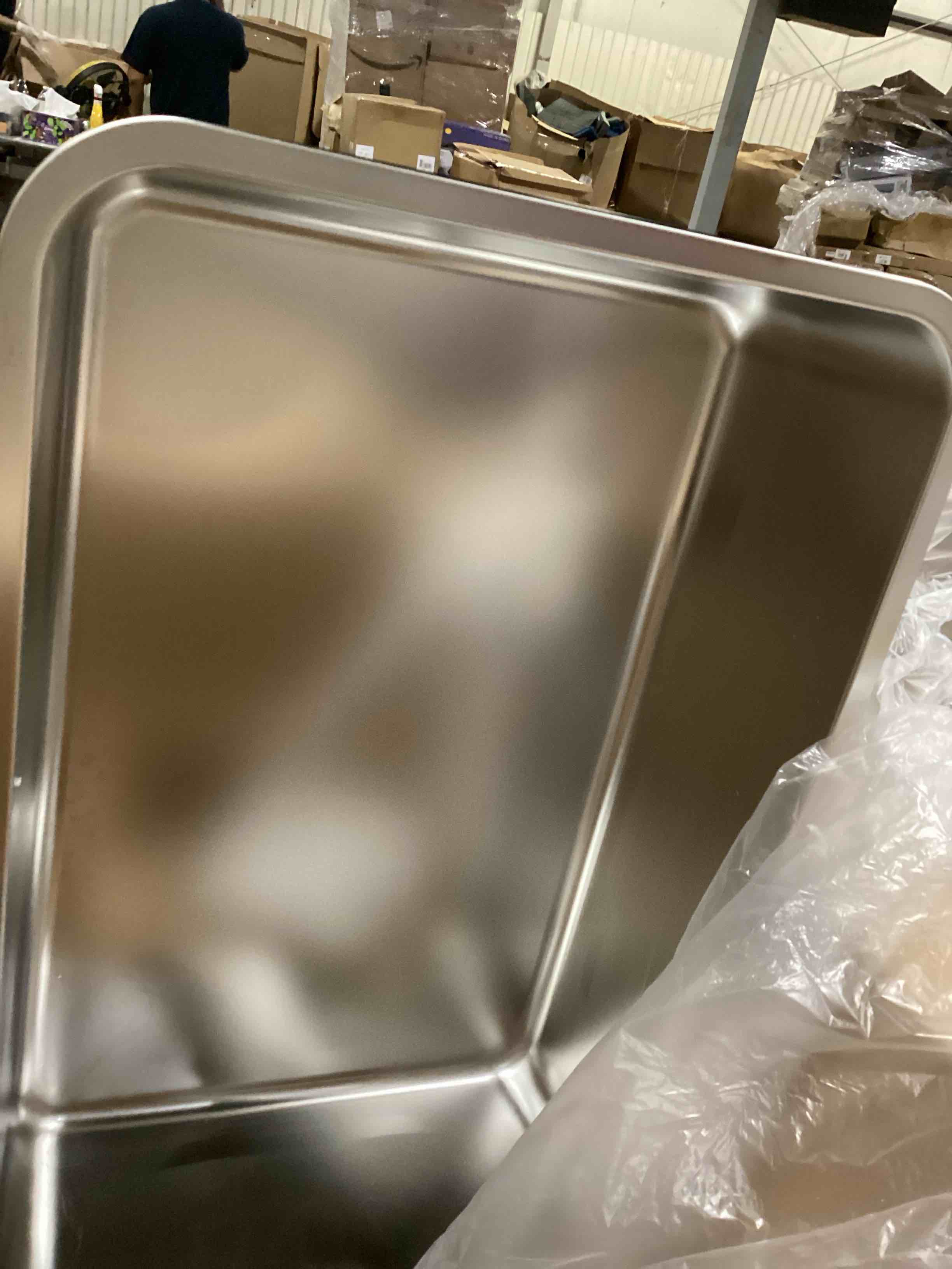 6" Deep Stainless Steel Cat Litter Box XL Large Litter Box for Big Cats