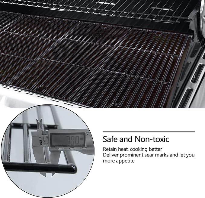 Hongso 17 3/4 Inch Porcelain Coated Cast Iron Cooking Grid Grate Gas Grill Replacement part for Brinkmann