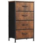 Sweetcrispy 4 Drawers Dresser for Bedroom, Kidsroom Furniture, Small Chest Tower, Storage Organizer Units for Clothing, Closet, Fabric Bins, Wood Top, Steel Frame, Lightweight, Assemble Tools Include