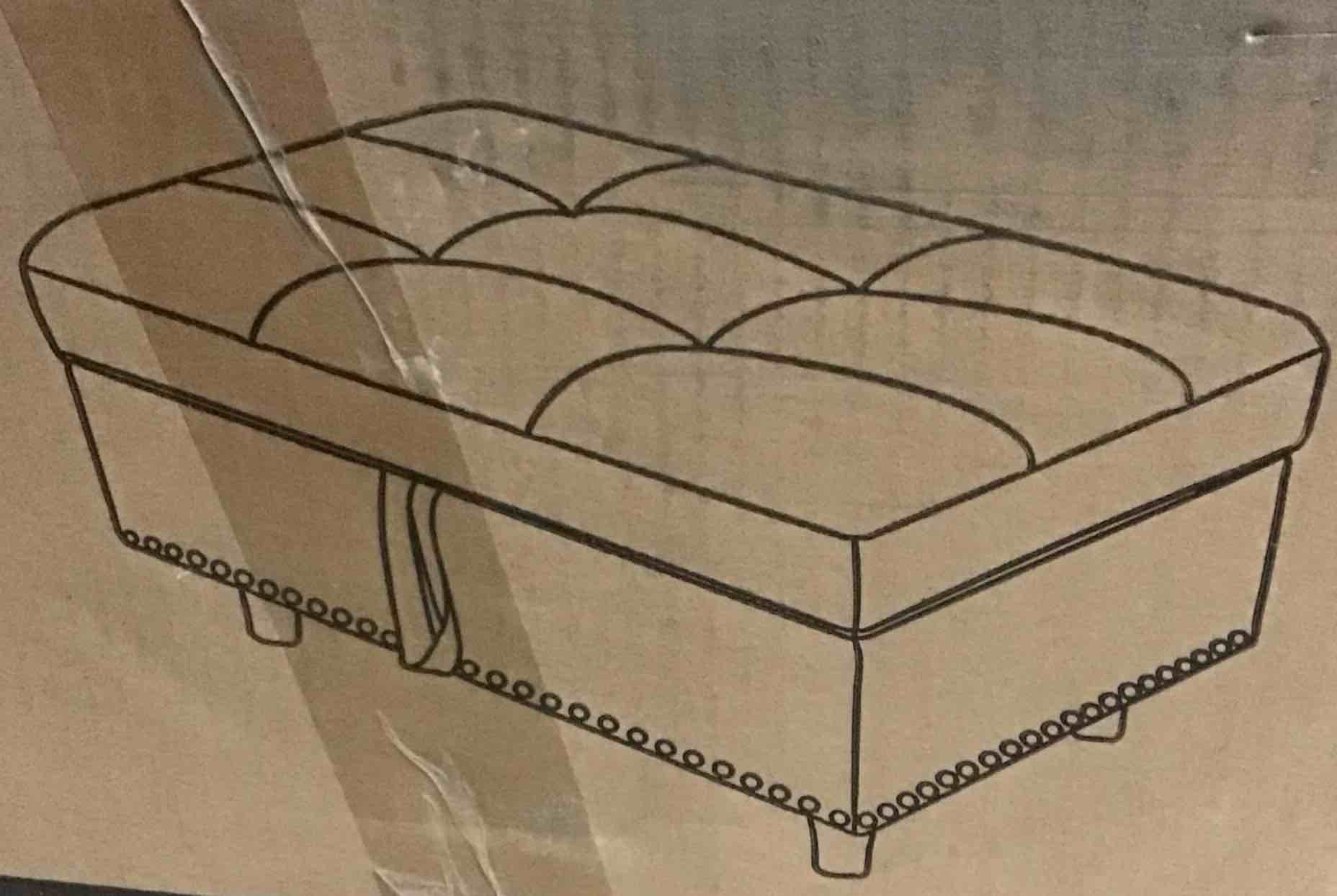 Ottoman storage -Dark Gray