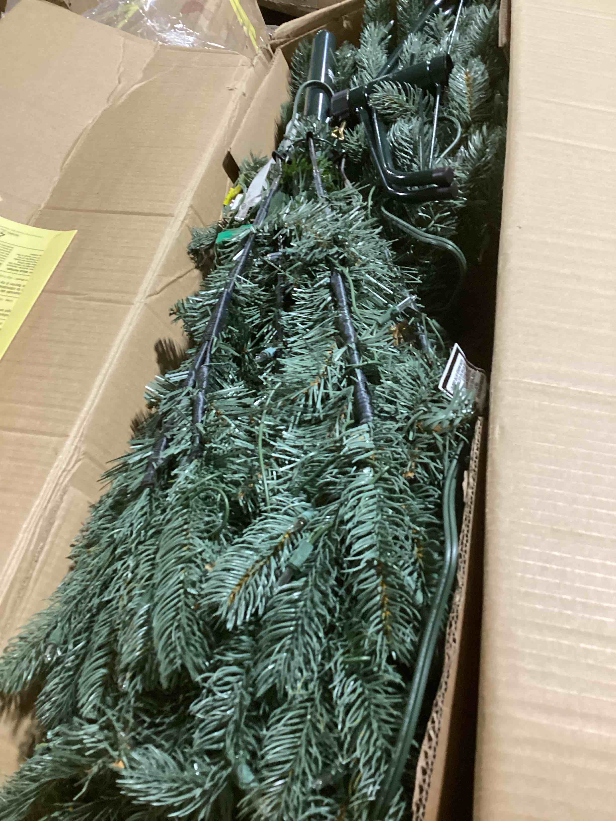 6ft Zabel Blue Fir Christmas Tree with Clear/White Lights