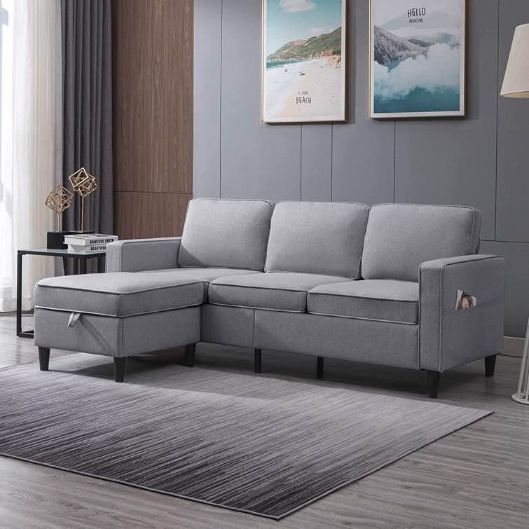 Rockford 78" Square Arm Sofa with Reversible Cushions ( incomplete Only 1 box ) 