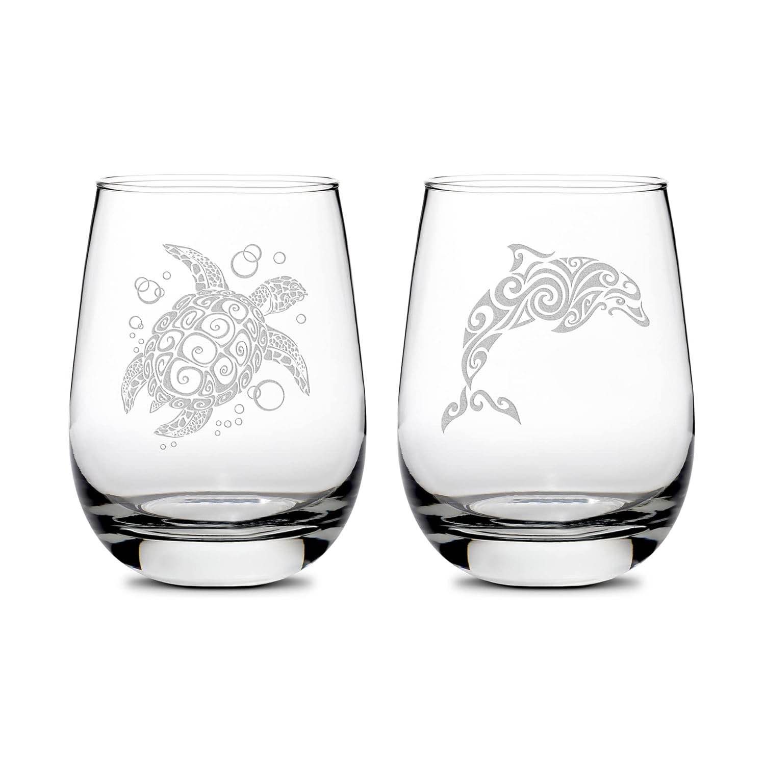 Integrity Bottles Tribal Sea Life Designs, (Set of 4) Turtle 