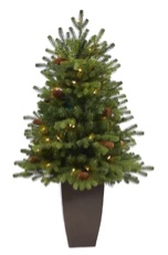 3.5' H Green Artificial Fir Christmas Tree with 50 Lights