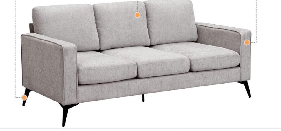 Modern 3-Piece Sofa Set (INCOMPLETE, 2 CUSHIONS ONLY)