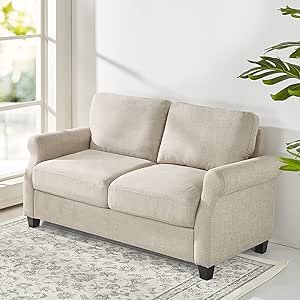 ZINUS Josh Loveseat Sofa, Easy, Tool-Free Assembly, Beige