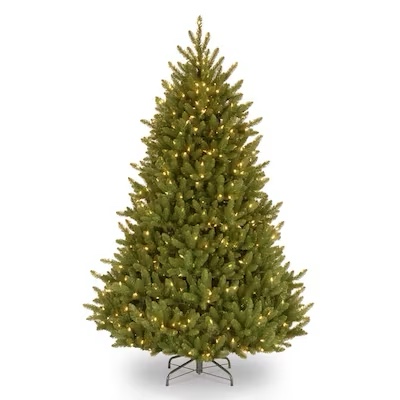 National Tree Company 7.5-ft Fraser Fir Pre-lit Artificial Christmas Tree with Incandescent Lights