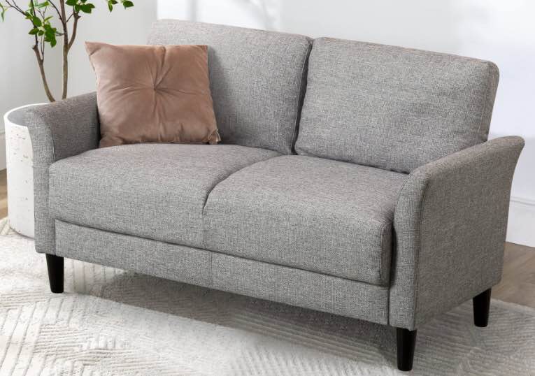 Light grey loveseat (incomplete) similar to stock photo 