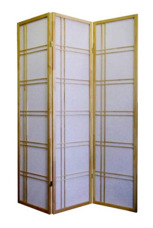 Girard Natural 3-Panel Room Divider