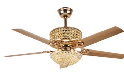China new products Modern Luxury Fancy Crystal Lights Living Room Silent Invisible Ceiling Fan