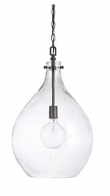 Single Light 15" Wide Pendant
