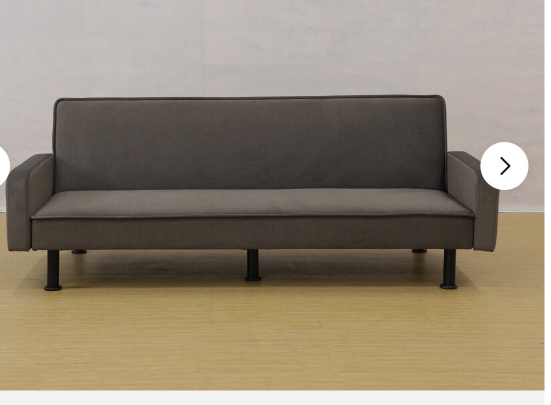 Simple Solid Wood Adjustable Sofa Bed with Armrest Living Room Folding Day Bed