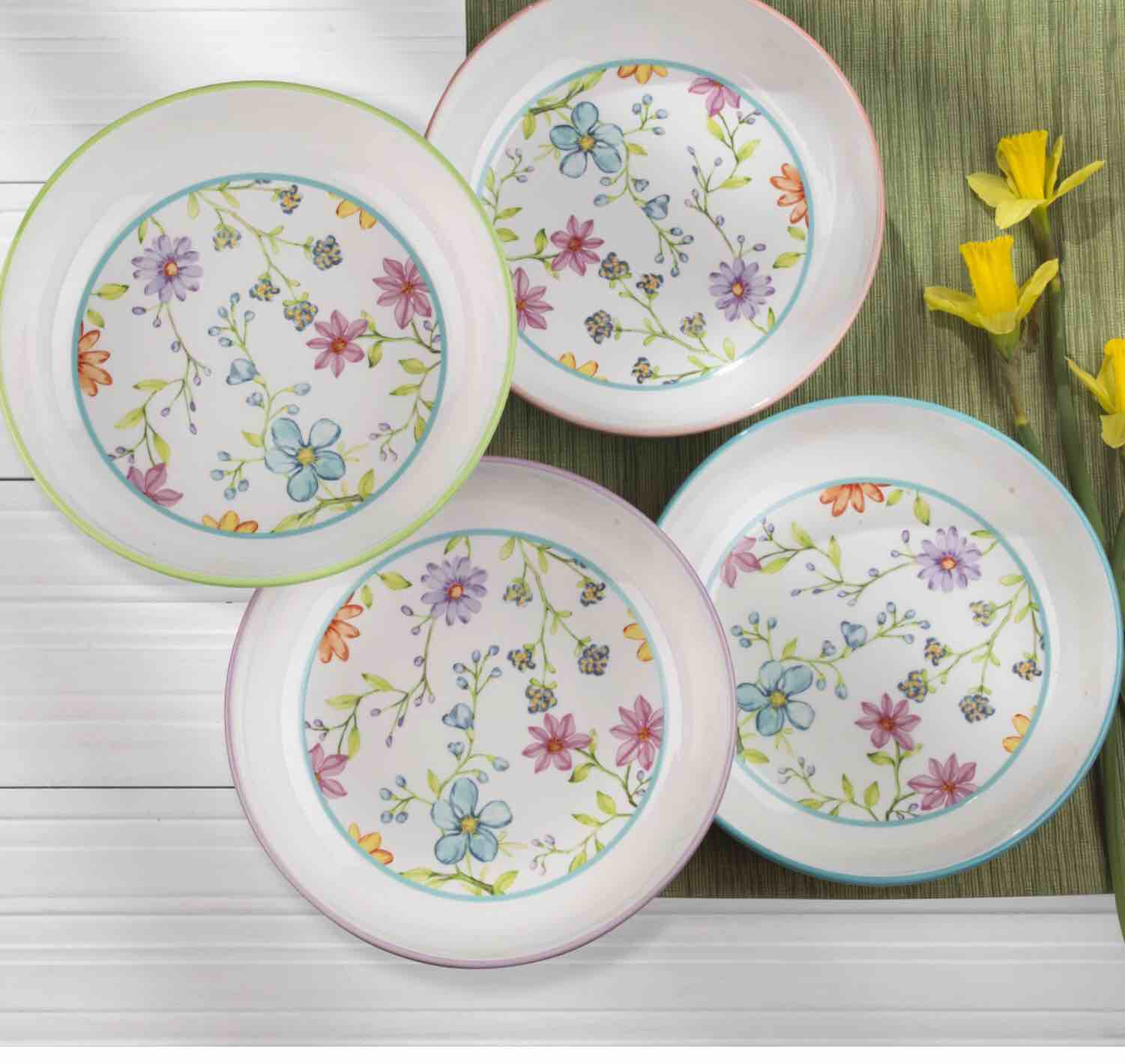 Euro Ceramica Charlotte 3 Piece Pasta Bowl Set 