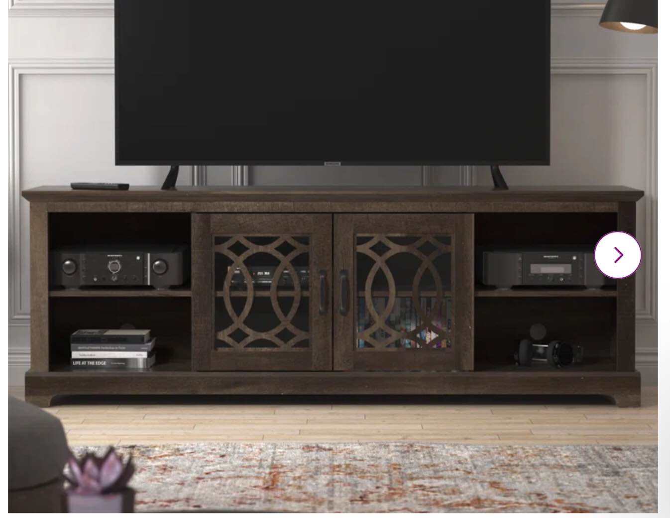 Dark Dusty Oak Allivia TV Stand for TVs up to 75”