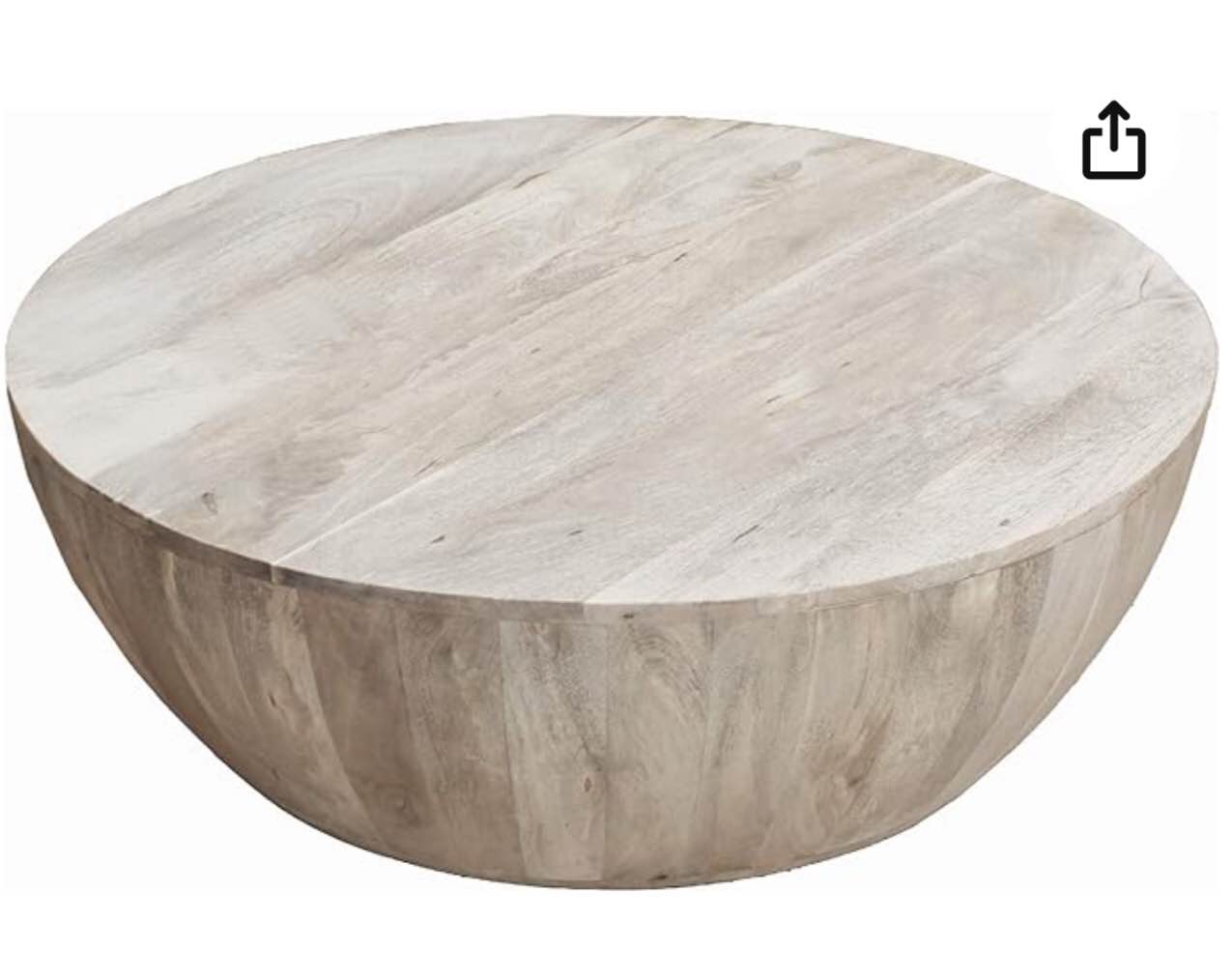 Cassius Solid Wood Drum Coffee Table