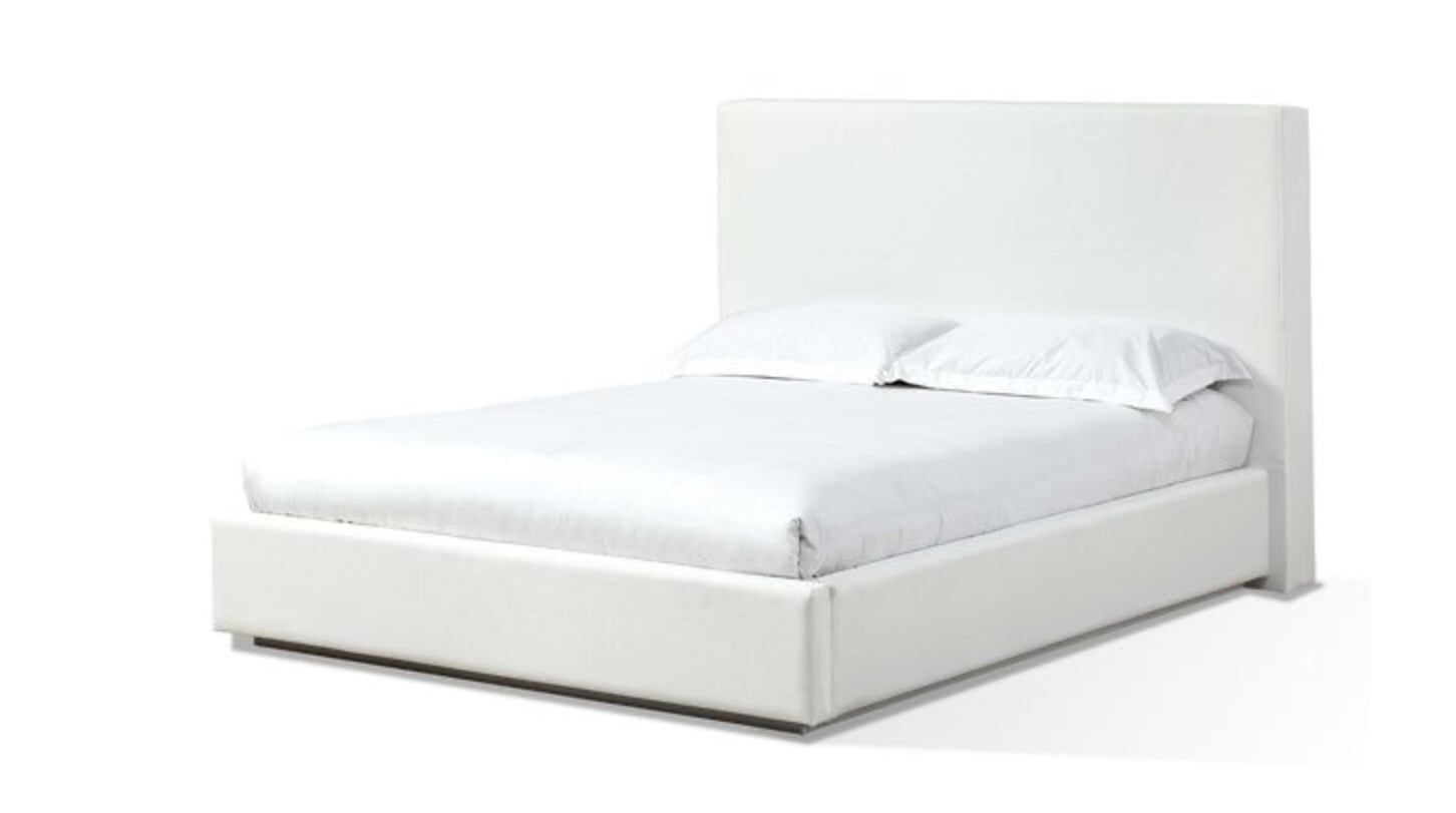 Modus One Queen Upholstered Platform Bed in Pearl *headboard not included*