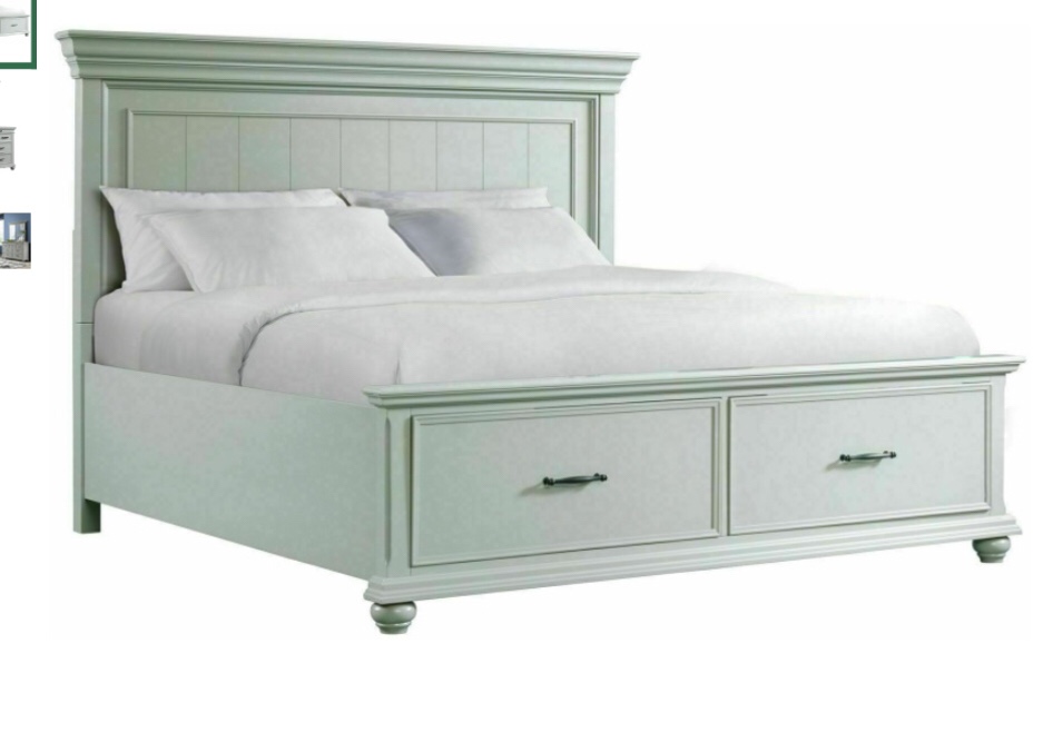 Slater King Platform Storage Bedroom Set - Grey SR350QKR (incomplete siderails only)
