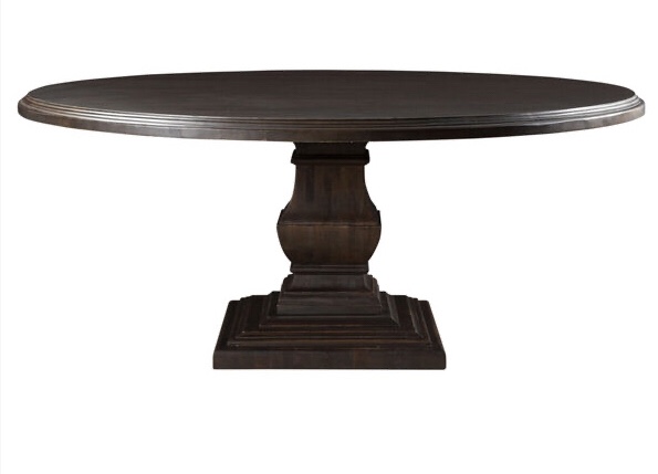 Toulon Vintage Brown 72-Inch Round Dining Table *incomplete, table base only*