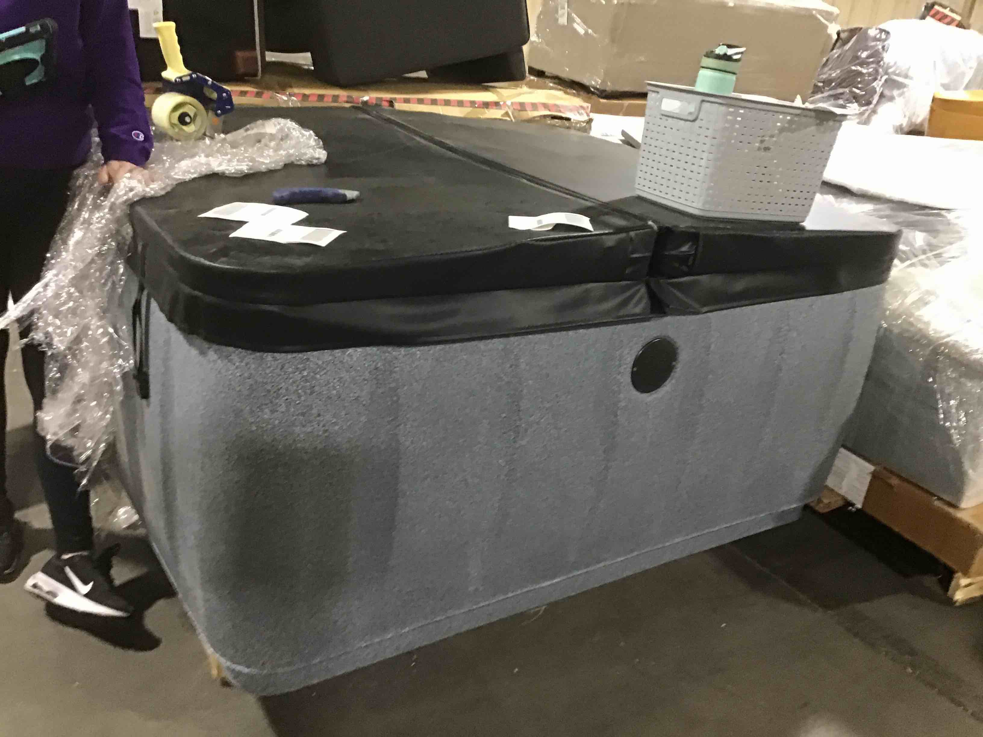 Graystone Select AR150 4-Person 12-Jet Plug & Play Hot Tub with LED Waterfall