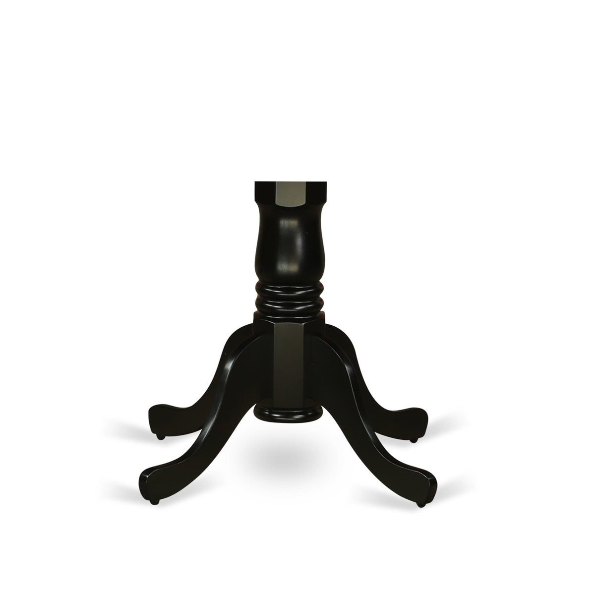 Antique Kitchen Table Pedestal Finished in Black