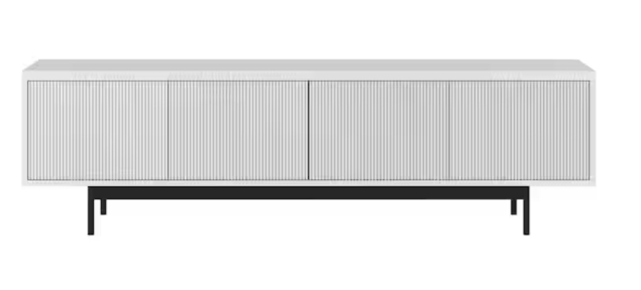 Whitman 70 in. White Rectangular TV Stand fits TV's Up to 75 in