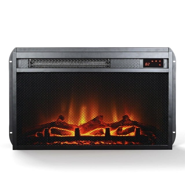 AltraFlame 23" x 14" Electric Fireplace Insert with Mesh Front, Black