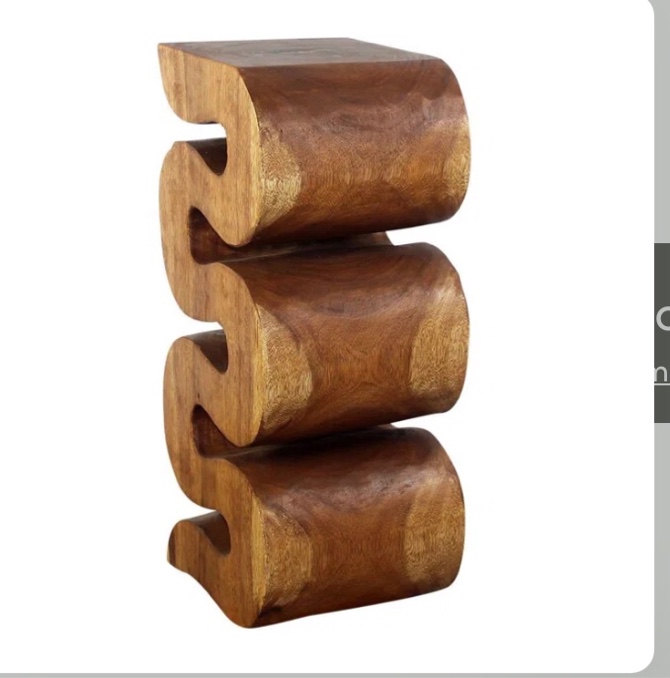 Kendallville Solid Wood Abstract End Table