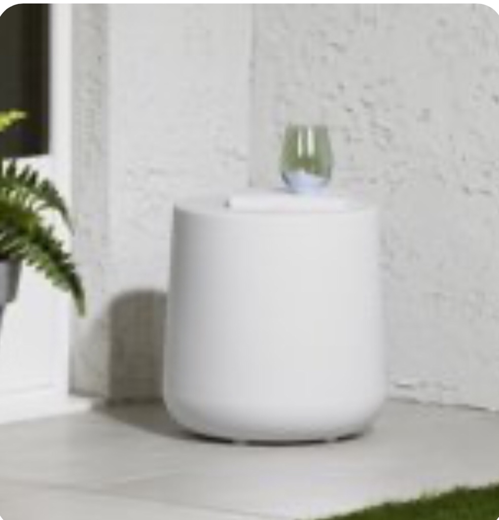 Dalya Round Outdoor Side Table White