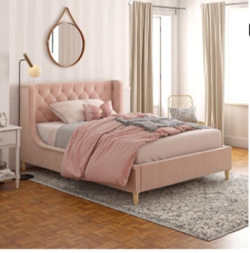 Little Seeds Monarch Hill Ambrosia Gray Full Size Upholstered Bed,