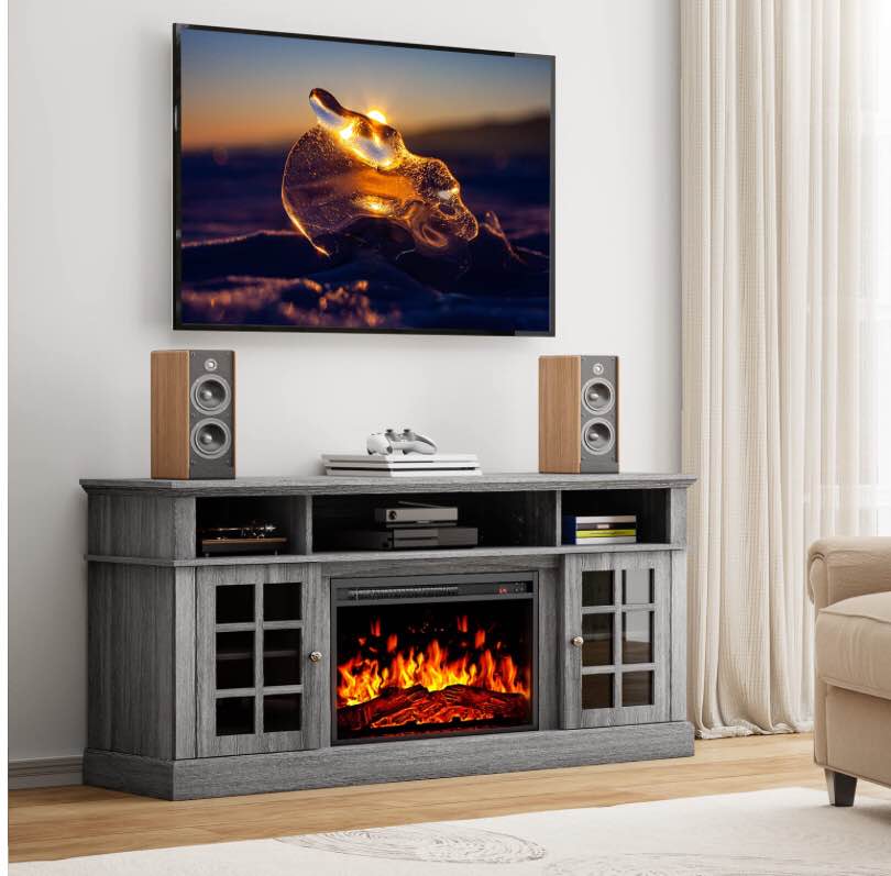 Buy Pipishell Fireplace TV Stand with 23 inch Fireplace for up to .