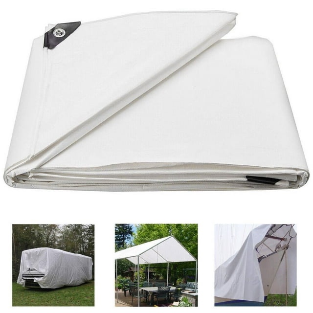 WSYW 12 Mil Heavy Duty Tarpaulin 10*10ft Waterproof Tarp Poly Canopy Tent Shelter Cover Shade