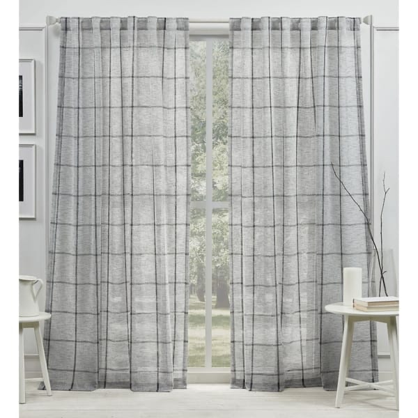 Lauren Ralph Lauren Rubin Sheer Back Tab/Rod Pocket Curtain Panel