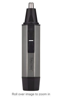 ToiletTree Products Nose Hair Trimmer with LED Light - Stainless Steel, Heavy-Duty Casing - Ear & Nose Hair Trimmer - Men's Grooming Trimmer for Beard, Eyebrows, and Ears