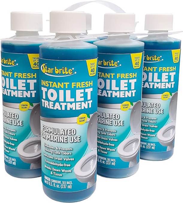 STAR BRITE Instant Fresh Toilet Treatment 6 Pack - Lemon (071761) , White