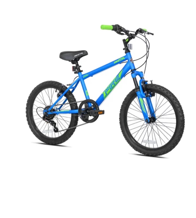 BCA 20" Crossfire 6-Speed Boy's Mountain Bike, Blue/Green