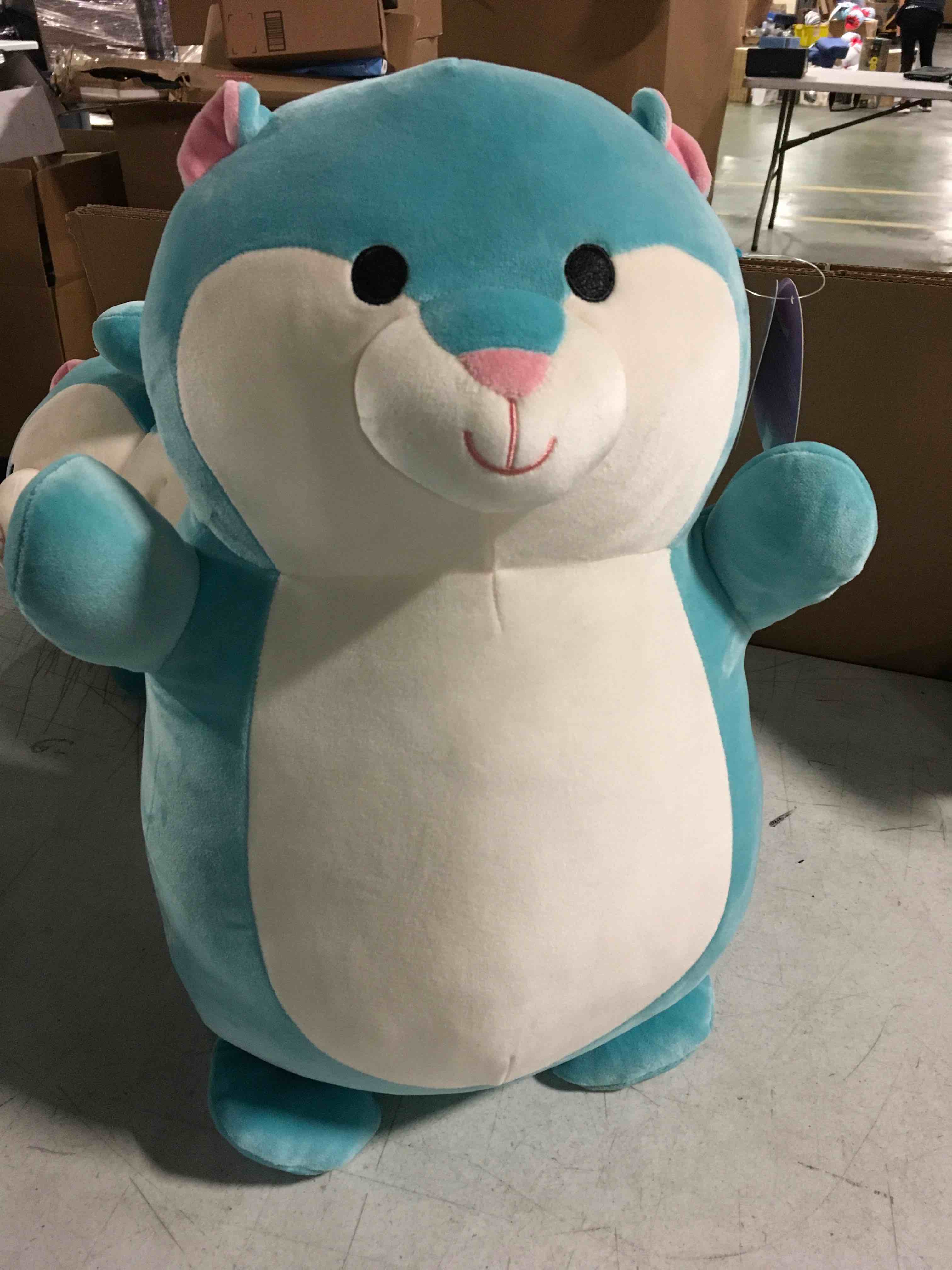Squishmallows HugMees 18" Hobart the Teal Hamster Plush Toy