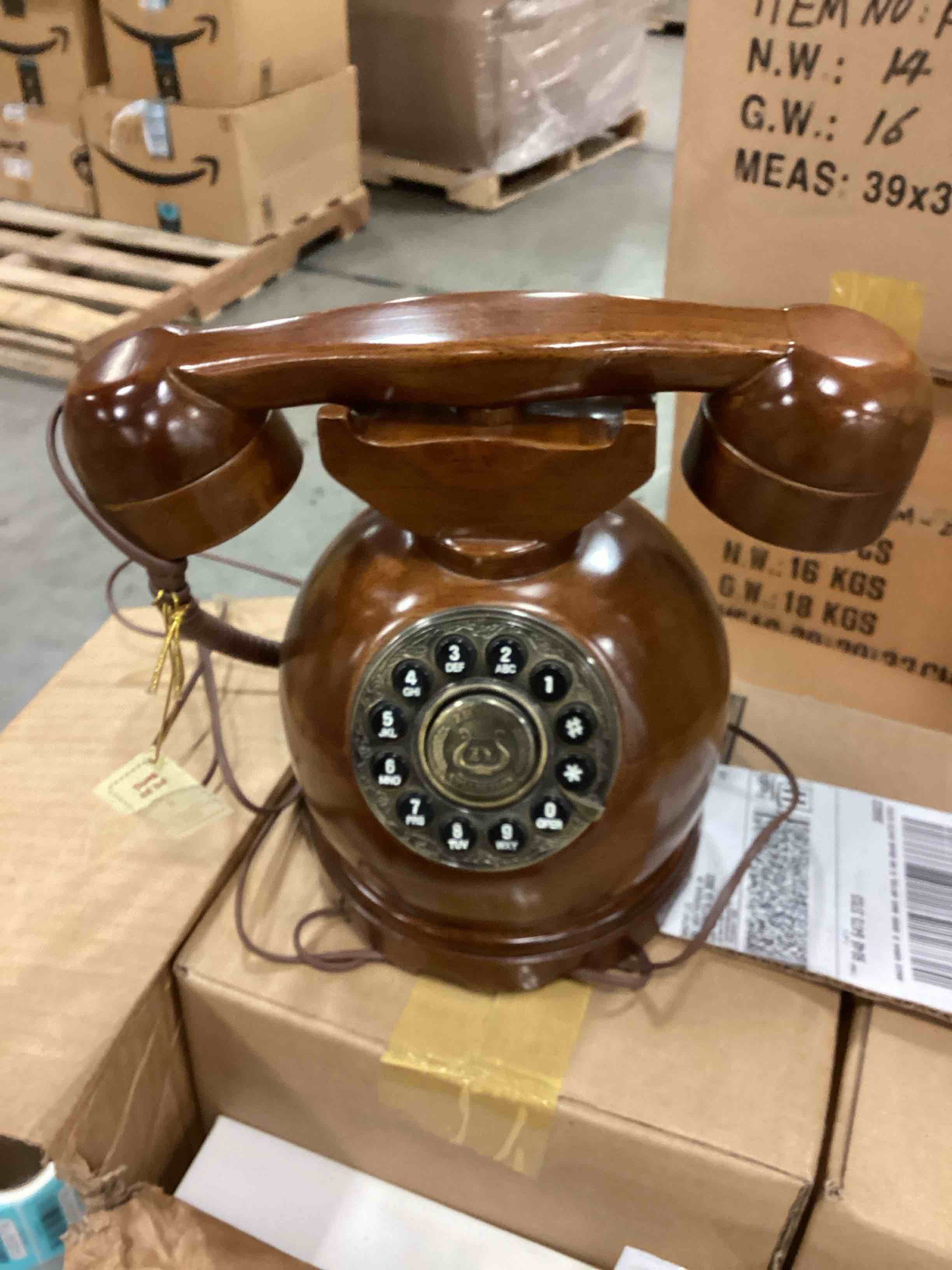 wooden telephone