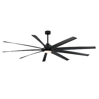 ANIMATION STUDIO COLLECTION EightyFour 84-in Black Color-changing Integrated LED Indoor/Outdoor Ceiling Fan with Light and Remote (9-Blade)