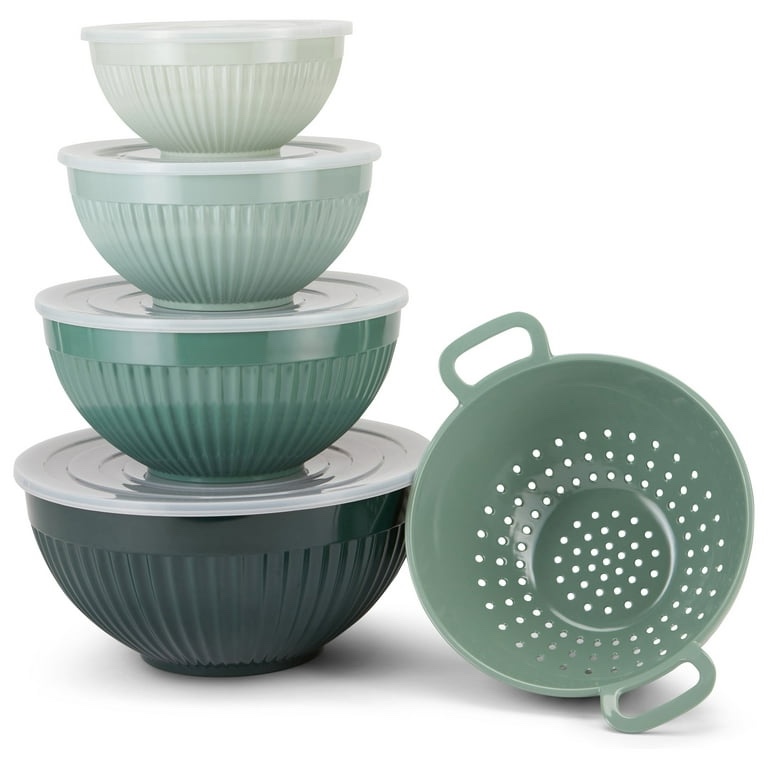 Phantom Chef 9 Piece Melamine Mixing Bowl Set - Green