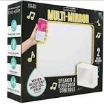 Love Ellie Brigette Fogless Shower Mirror with Lights & Bluetooth Speaker  White Finish  Suction Cup Mount