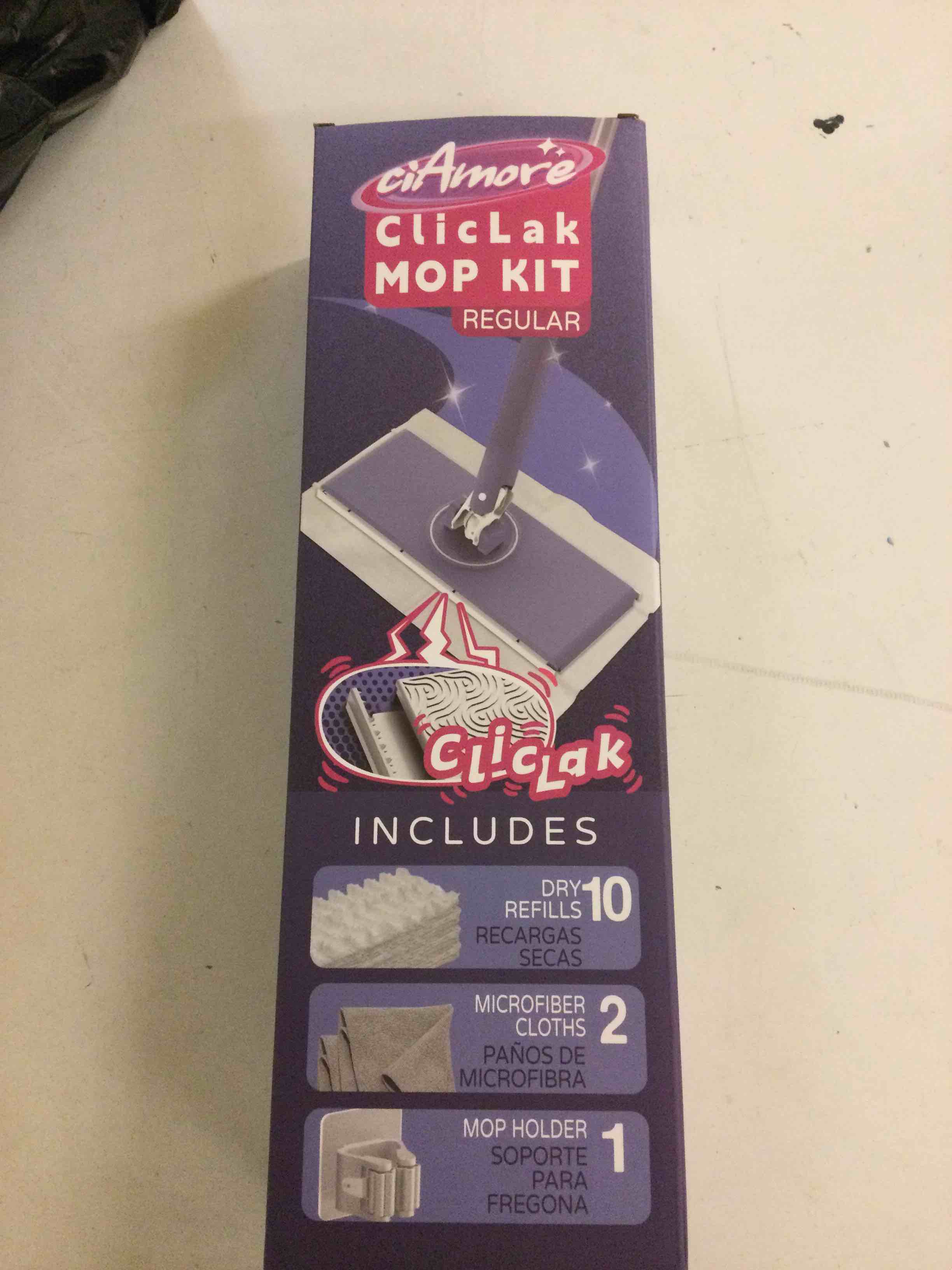 Condition photo showing New/Like New for Sweeper Mop, Instantly Attach & Remove Cloth Touch-Free, Compatible with Swiffer Pads, Clamp Clip Dust Mop for Kitchen House Wood Hardwood Floor Wall Cleaning