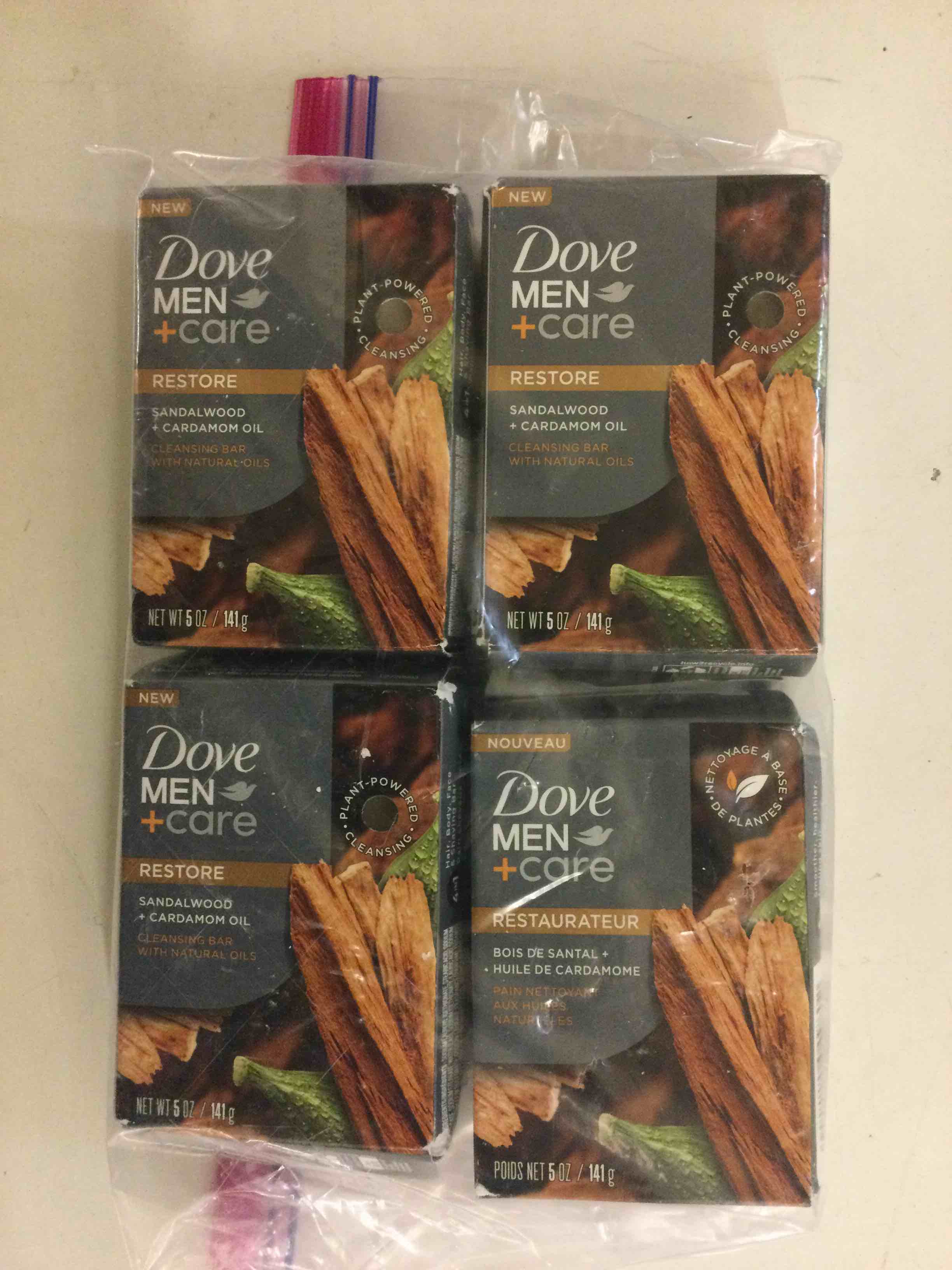 Condition photo showing New/Like New for Dove Men+Care 4-in-1 Plant-Based Cleansing Hair  Body  Face & Shaving Bar Soap  Sandalwood + Cardamom Oil  5 oz