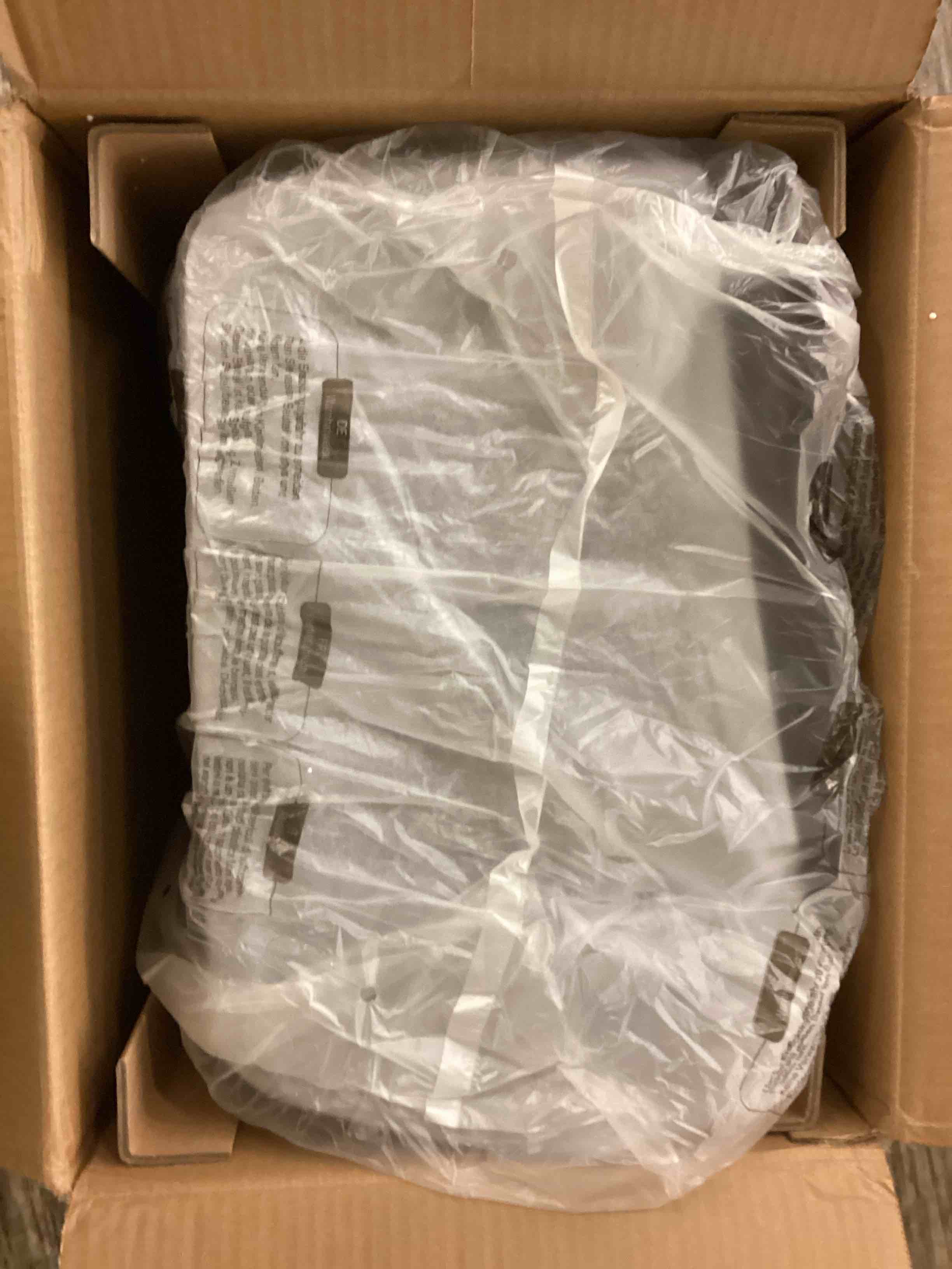 Condition photo showing New/Like New for songmics trash can, 13 gallon (50 l) garbage can for kitchen, with lid, pedal, and removable inner bucket, soft close, stainless steel, 15 trash bags (code k) included, ink black ultb586bz01 new version 13 gallon ink black