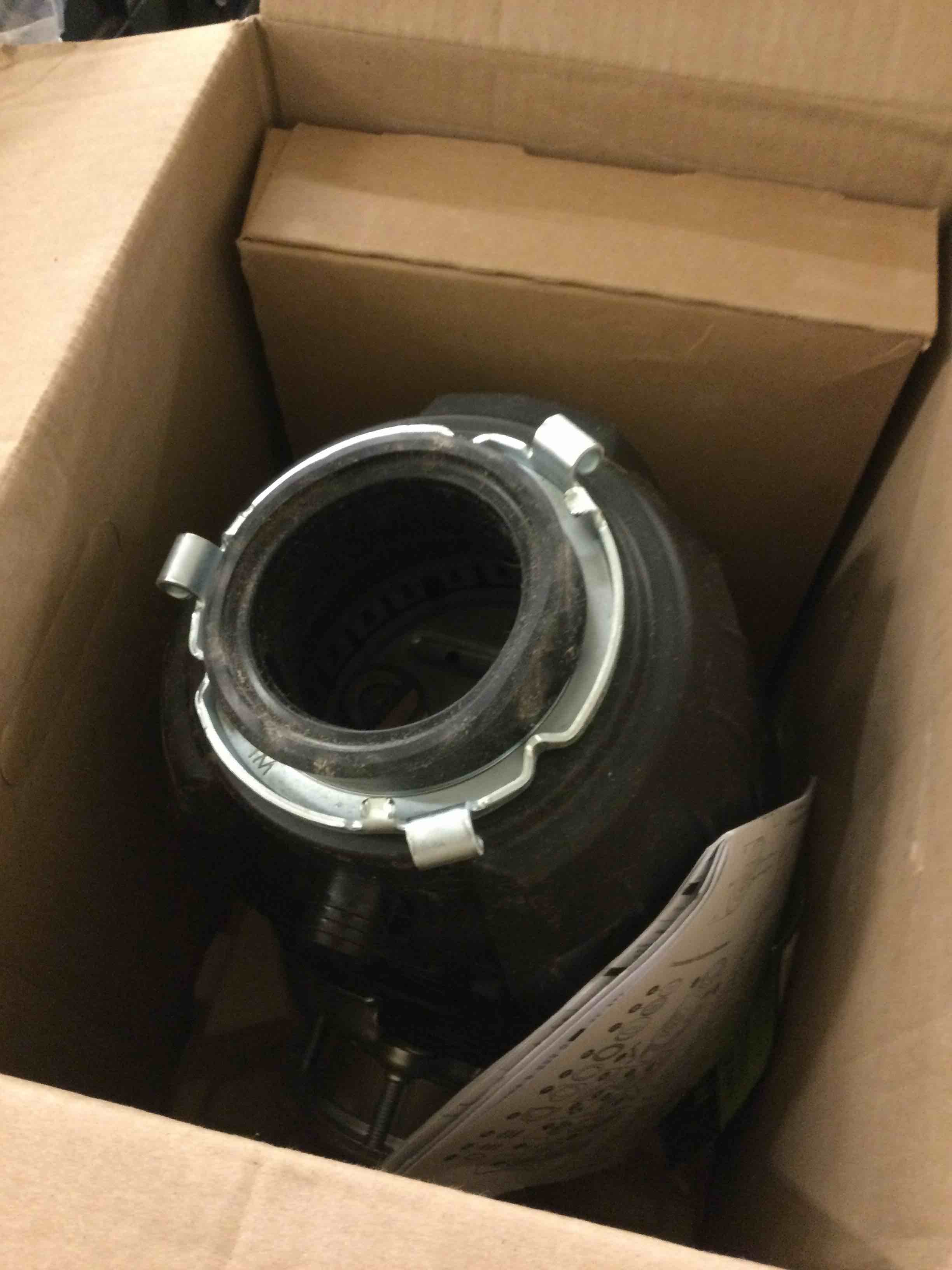Condition photo showing Good Condition for insinkerator power .75hp, 3/4 hp garbage disposal, power series ez connect continuous feed food waste disposer, black