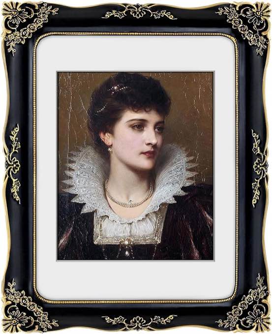 FJXMFRAME Vintage 11x14 Picture Frame Black Antique Picture Frames for Wall Display, Ornate Baroque Frames 11x14 or Matted to 8x10 Photo (11x14 inch, Black) Black 11x14 inch